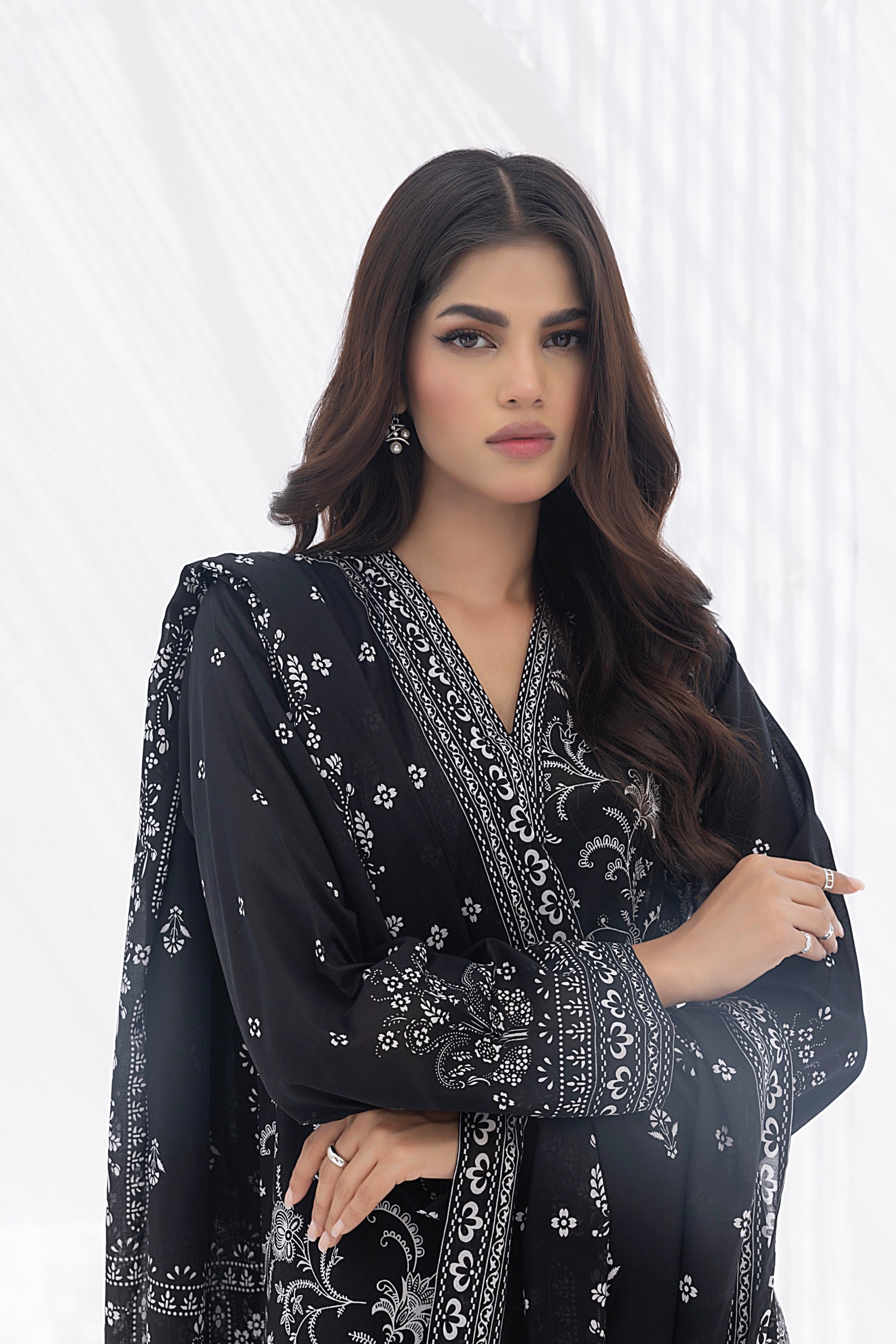 03 Piece Stitched Printed Lawn