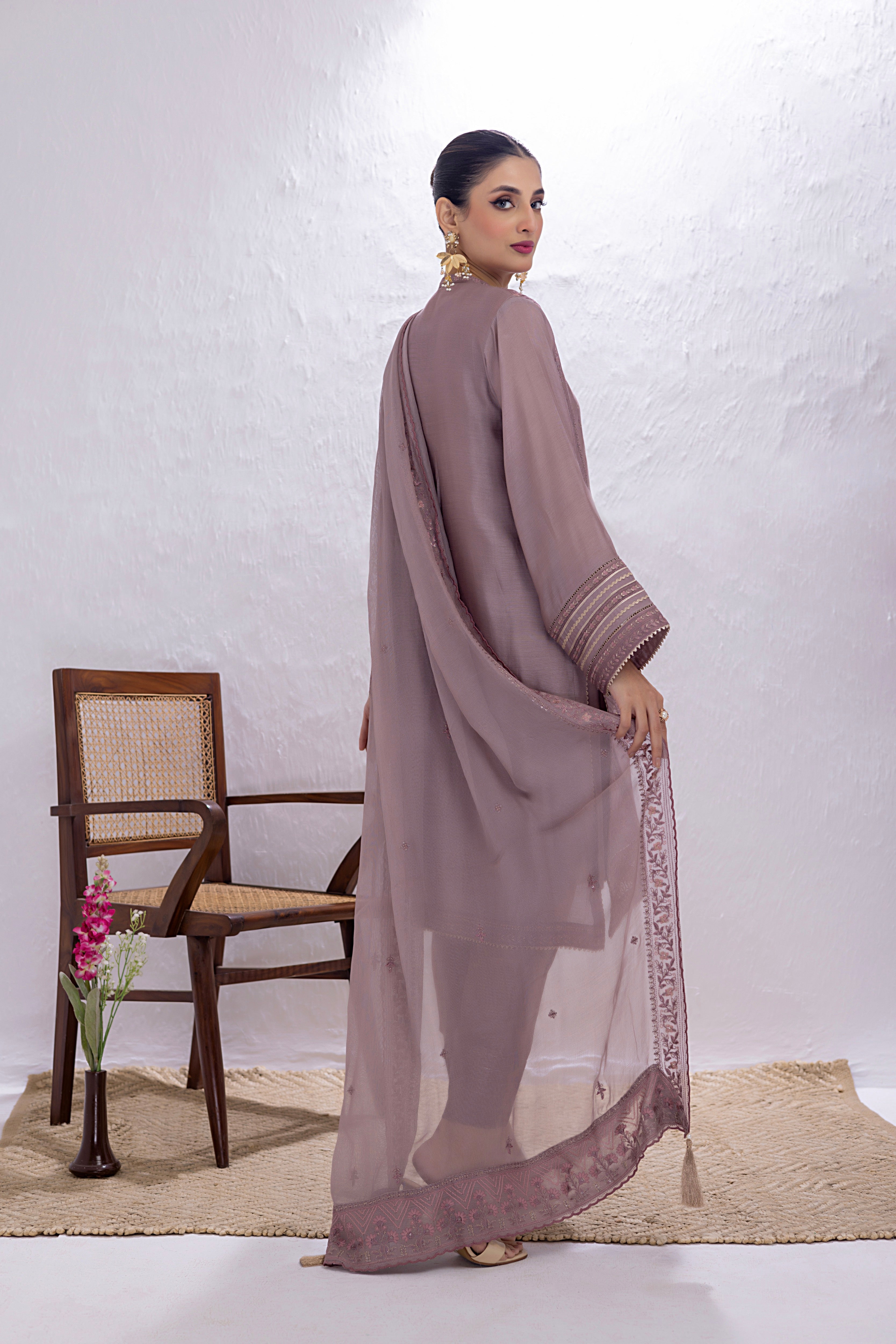 03 Piece Ready to wear  Embroidered Luxury Pret