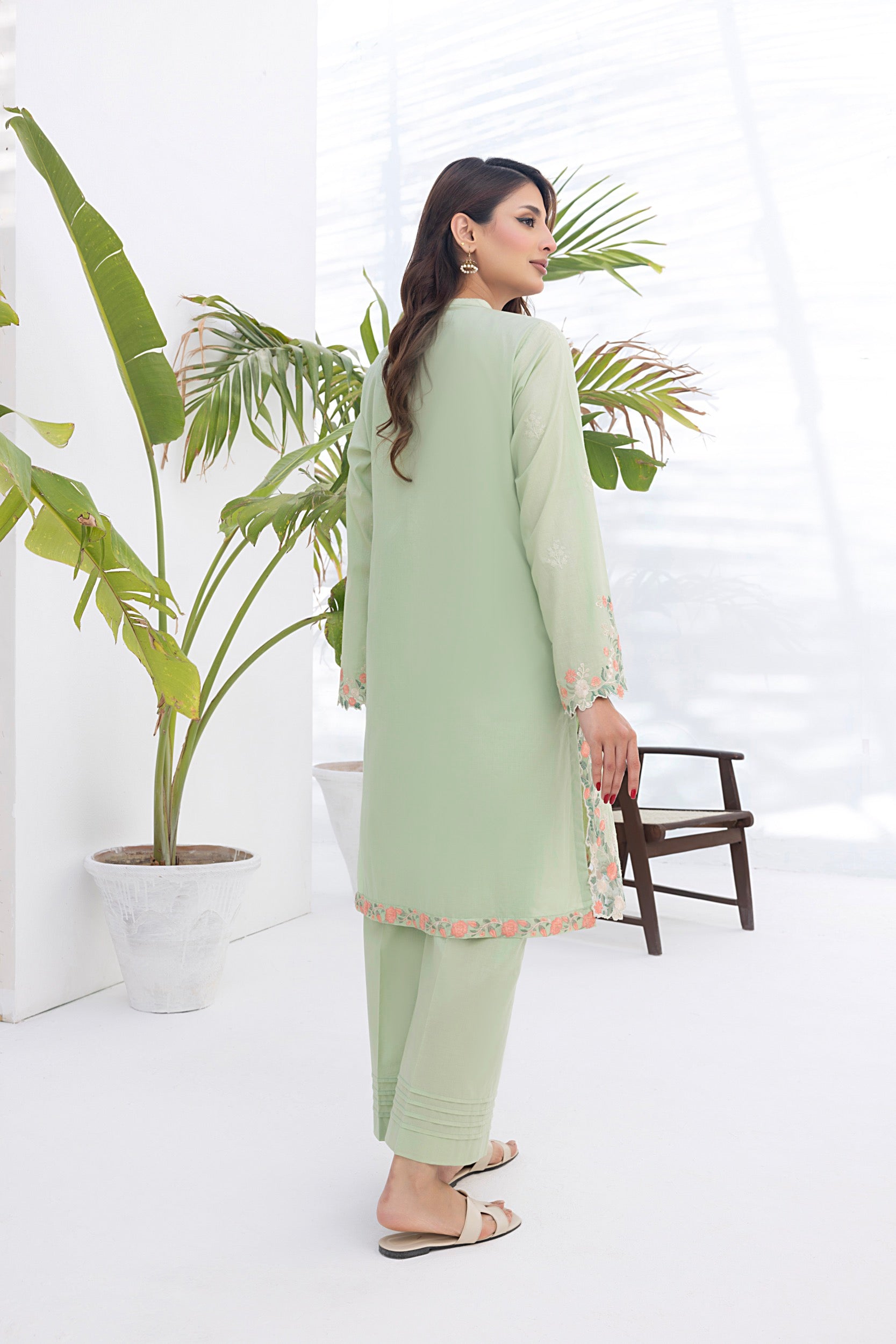 02 Piece Unstitched Embroidered Lawn Shirt & Trouser - View 2 - Lakhany