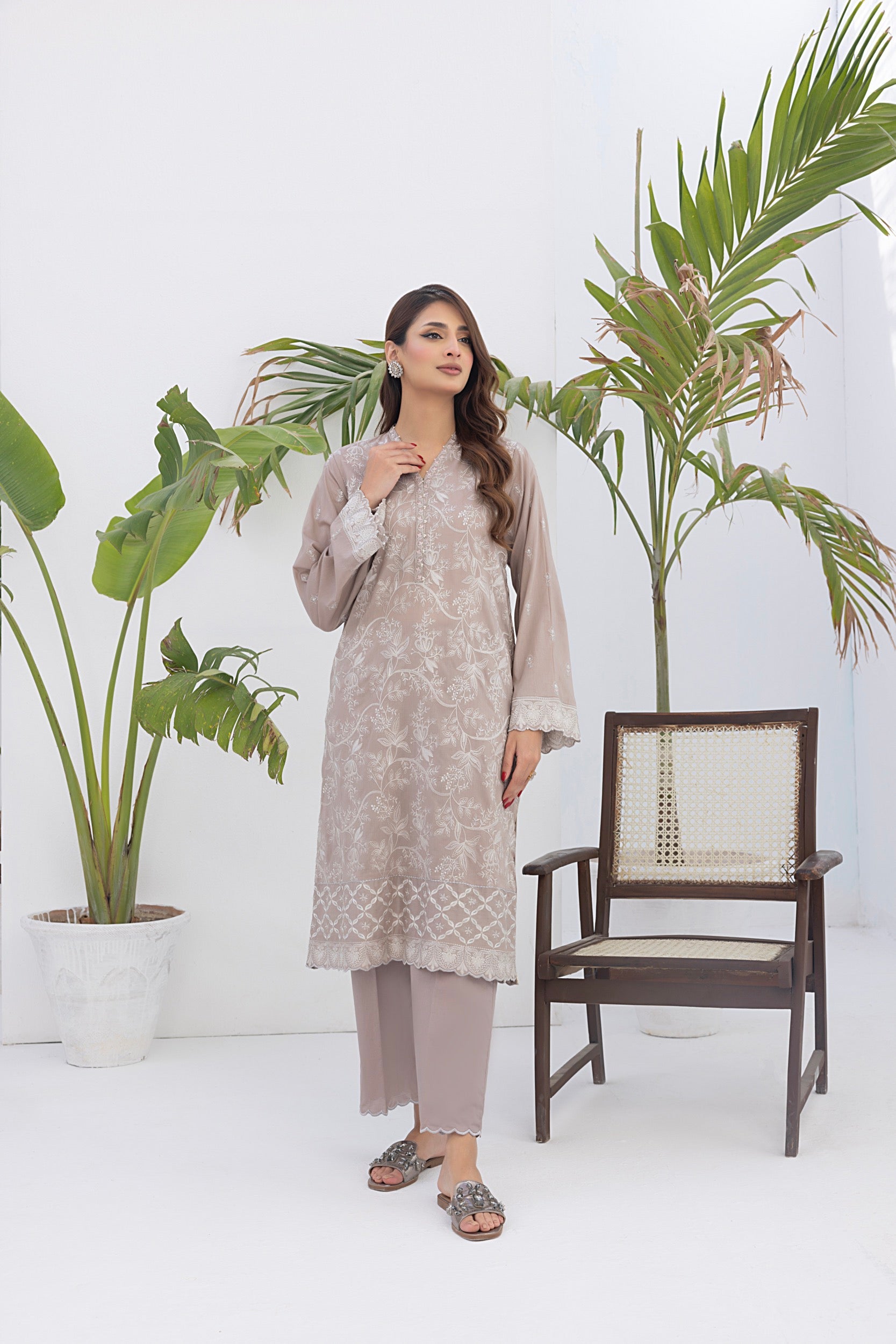 02 Piece Unstitched Embroidered Lawn Shirt & Trouser - View 5 - Lakhany