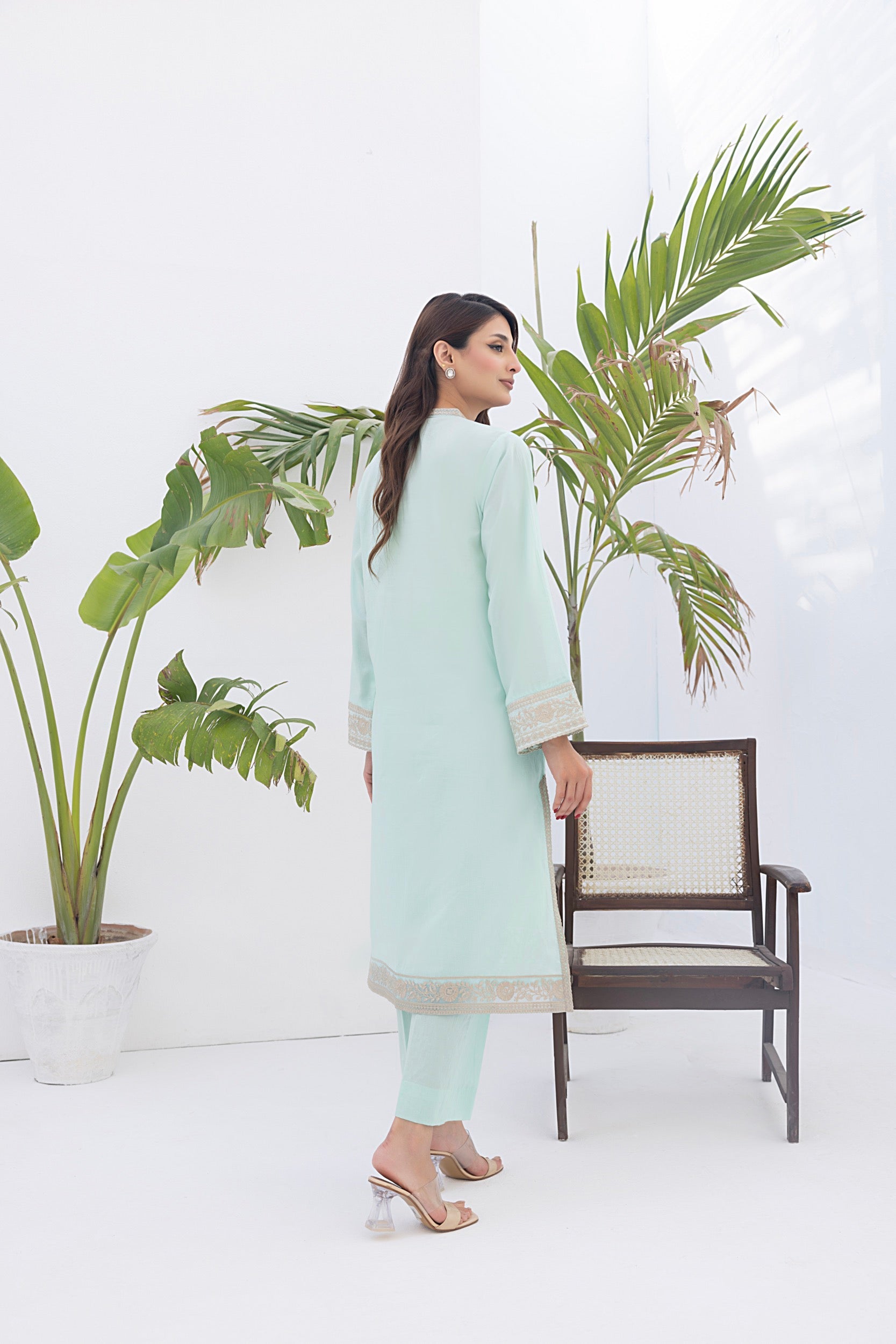 02 Piece Unstitched Embroidered Lawn Shirt & Trouser - View 2 - Lakhany