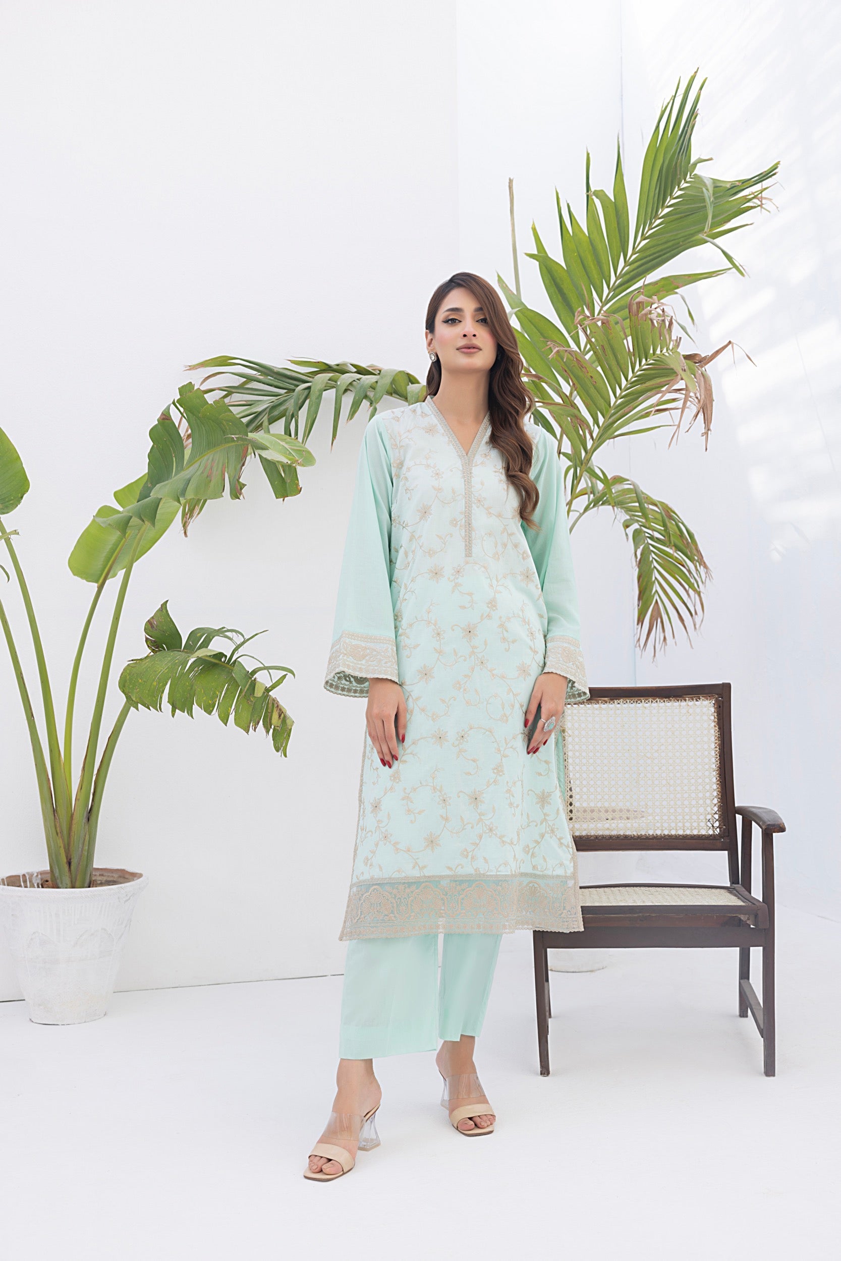 02 Piece Unstitched Embroidered Lawn Shirt & Trouser - View 5 - Lakhany