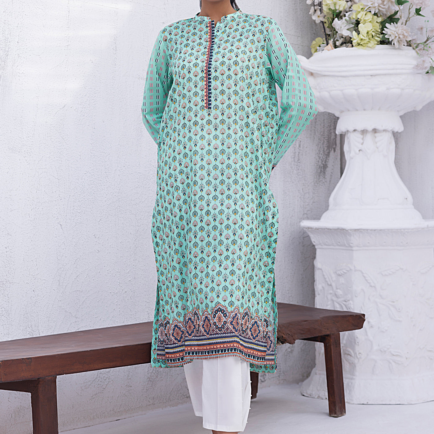 01 Piece Unstitched Printed Lawn Shirt - View 3 - Lakhany