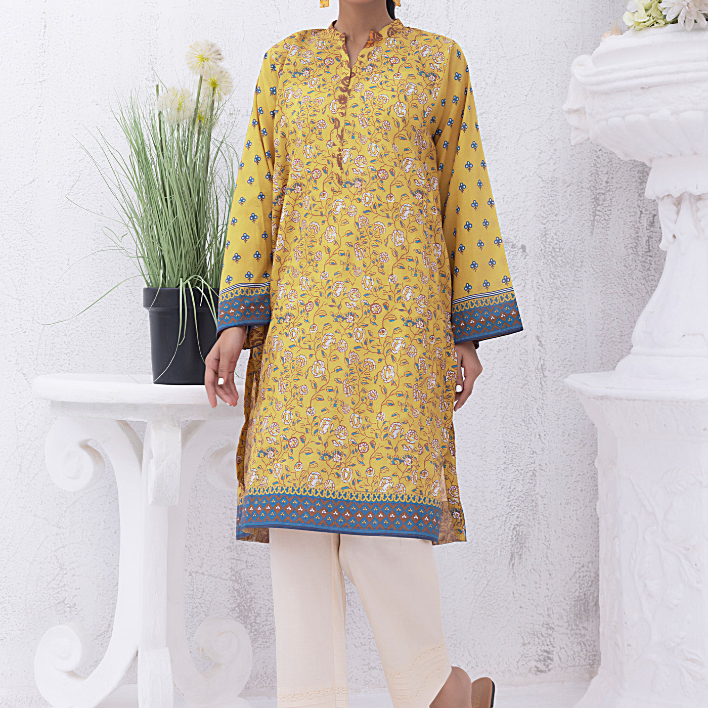 01 Piece Unstitched Printed Lawn Shirt - View 2 - Lakhany