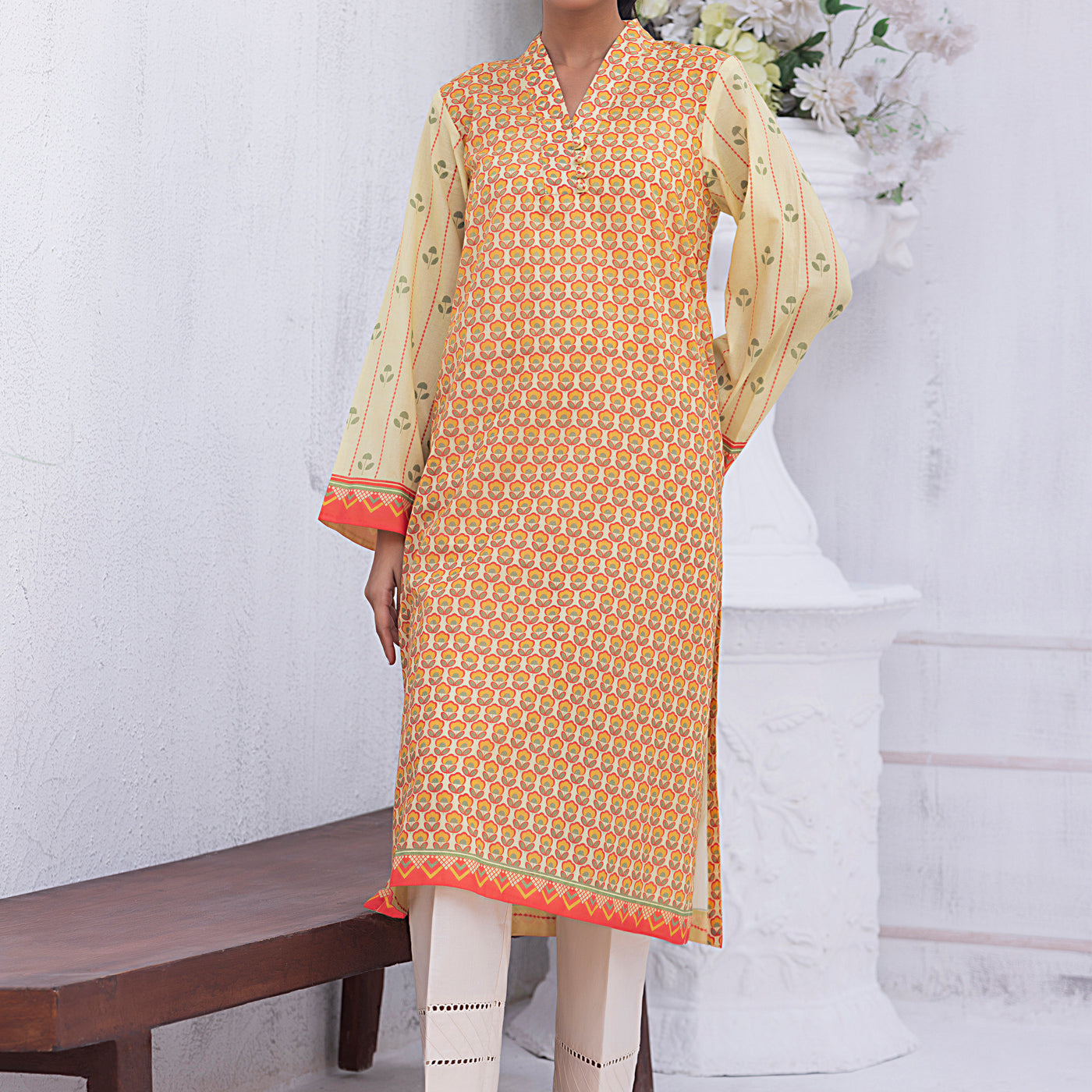 01 Piece Unstitched Printed Lawn Shirt - View 4 - Lakhany