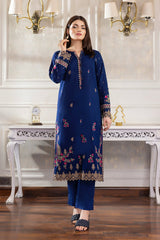 02 Piece Unstitched  embroidered with Shirt & Trouser - Lakhany