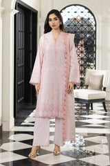 03 Piece Stitched Embroidered With Embroidered Lawn Dupatta