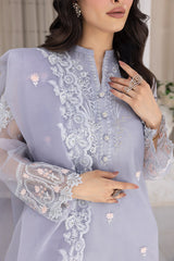 03 Piece Ready to wear Embroidered Organza