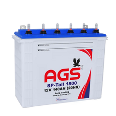 AGS Tubular Battery SP Tall 1800 7Plates (12V 140AH) 6 Months Brand Warranty