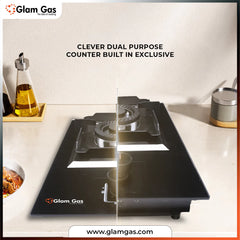 Glam Gas Food book-GG-12 Hob  |1 Burner | Kitchen Gas Stove | Gas Stove  1 Year Brand Warranty