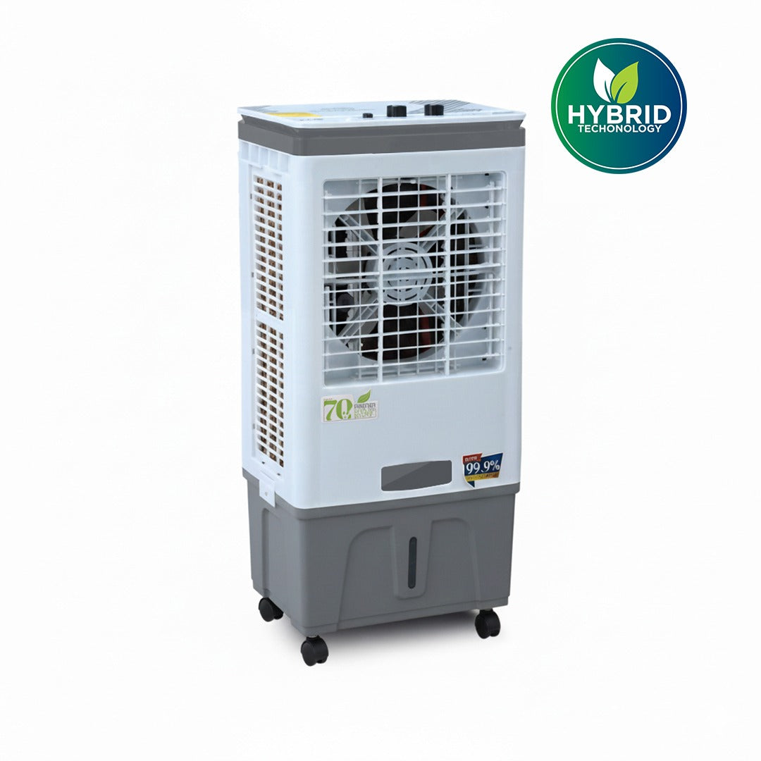 Nasgas Inverter Room Cooler AC DC Model NAC-2100 Cooling Box (For Re-Freezable Ice Packs Evaporative Cooling Pad 1 Year Brand Warranty