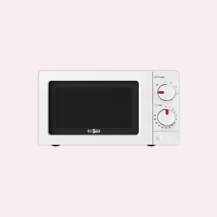 Super Asia Microwave Oven SM-126 W 20 Ltrs Push button 6 Power levels control Glass turntable Easy control Brand Warranty
