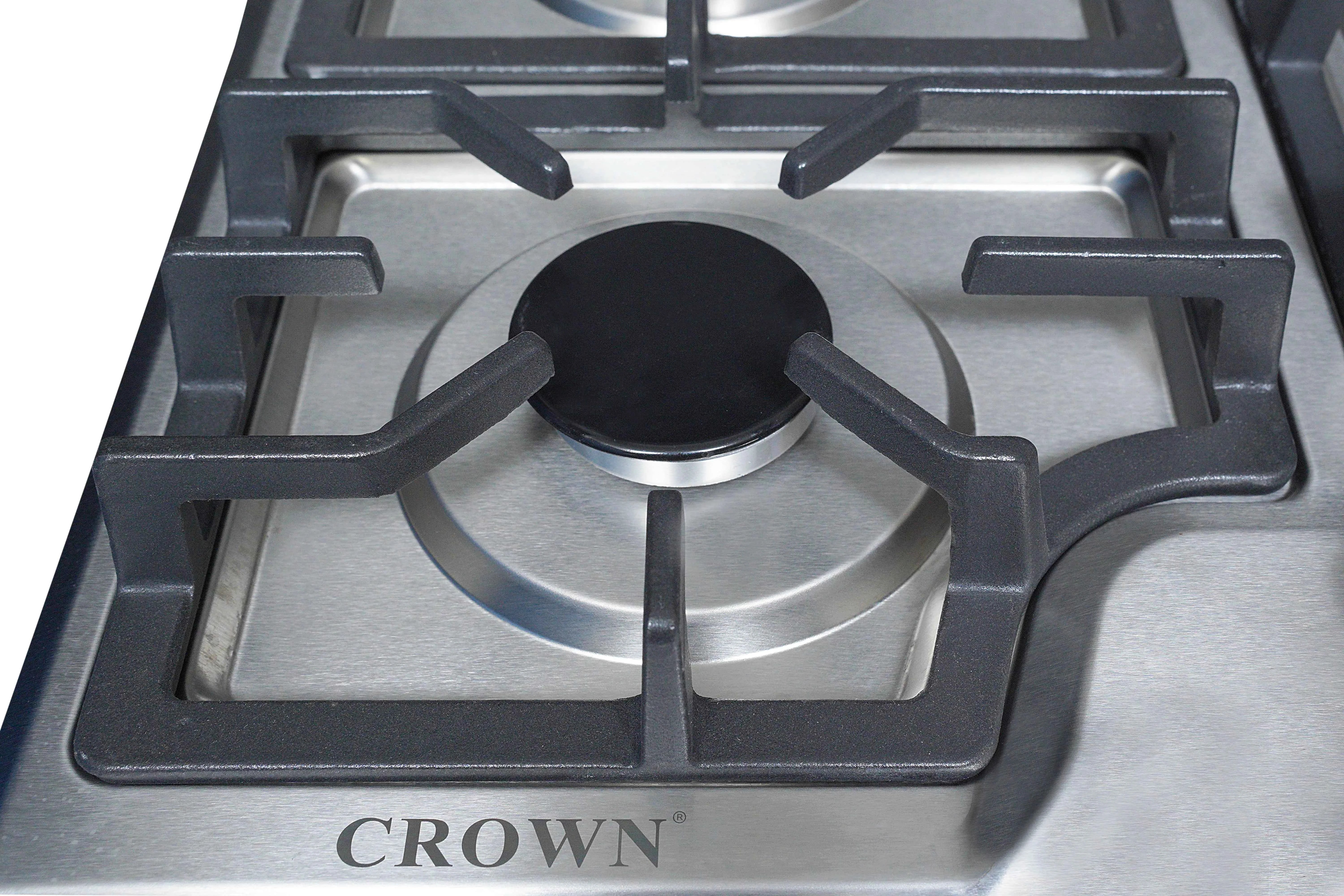 Crown CR-1A Built-In Gas Hob – Single Burner Compact Stainless Steel Cooktop for Small Kitchens