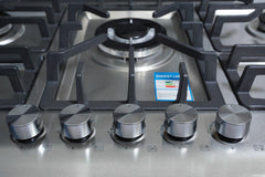 Crown CR-1A Built-In Gas Hob – Single Burner Compact Stainless Steel Cooktop for Small Kitchens