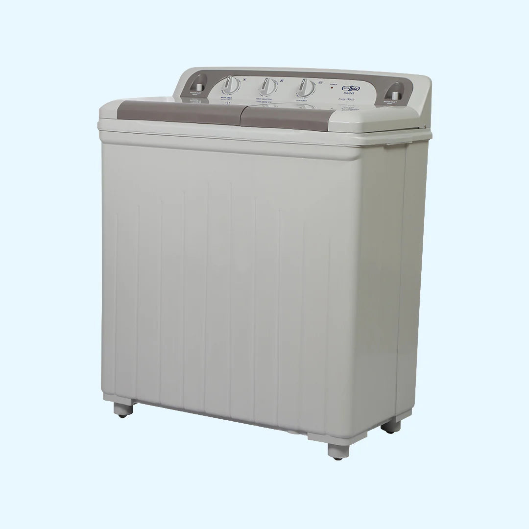 Super Asia Washing Machine SA-245 Easy Wash Scrub Board With Double Storm Pulsator 1 Year Brand Warranty