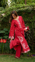 02 Piece Unstitched Embroidered Shirt with Trouser - View 2 - Lakhany