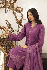03 Piece Stitched Textured Pearl Printed Marina