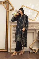 03 Piece Stitched Textured Pearl Printed Marina