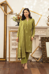 03 Piece Stitched Textured Pearl Printed Marina