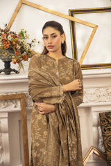 03 Piece Stitched Textured Pearl Printed Marina