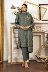 03 Piece Stitched Textured Pearl Printed Marina