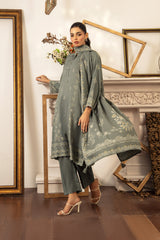 03 Piece Stitched Textured Pearl Printed Marina