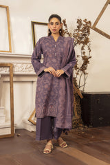 03 Piece Stitched Textured Pearl Printed Marina