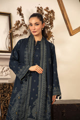 03 Piece Stitched Textured Pearl Printed Marina