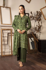 03 Piece Stitched Textured Pearl Printed Marina
