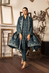 03 Piece Stitched Textured Pearl Printed Marina