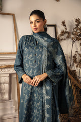 03 Piece Stitched Textured Pearl Printed Marina