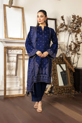 03 Piece Stitched Textured Pearl Printed Marina