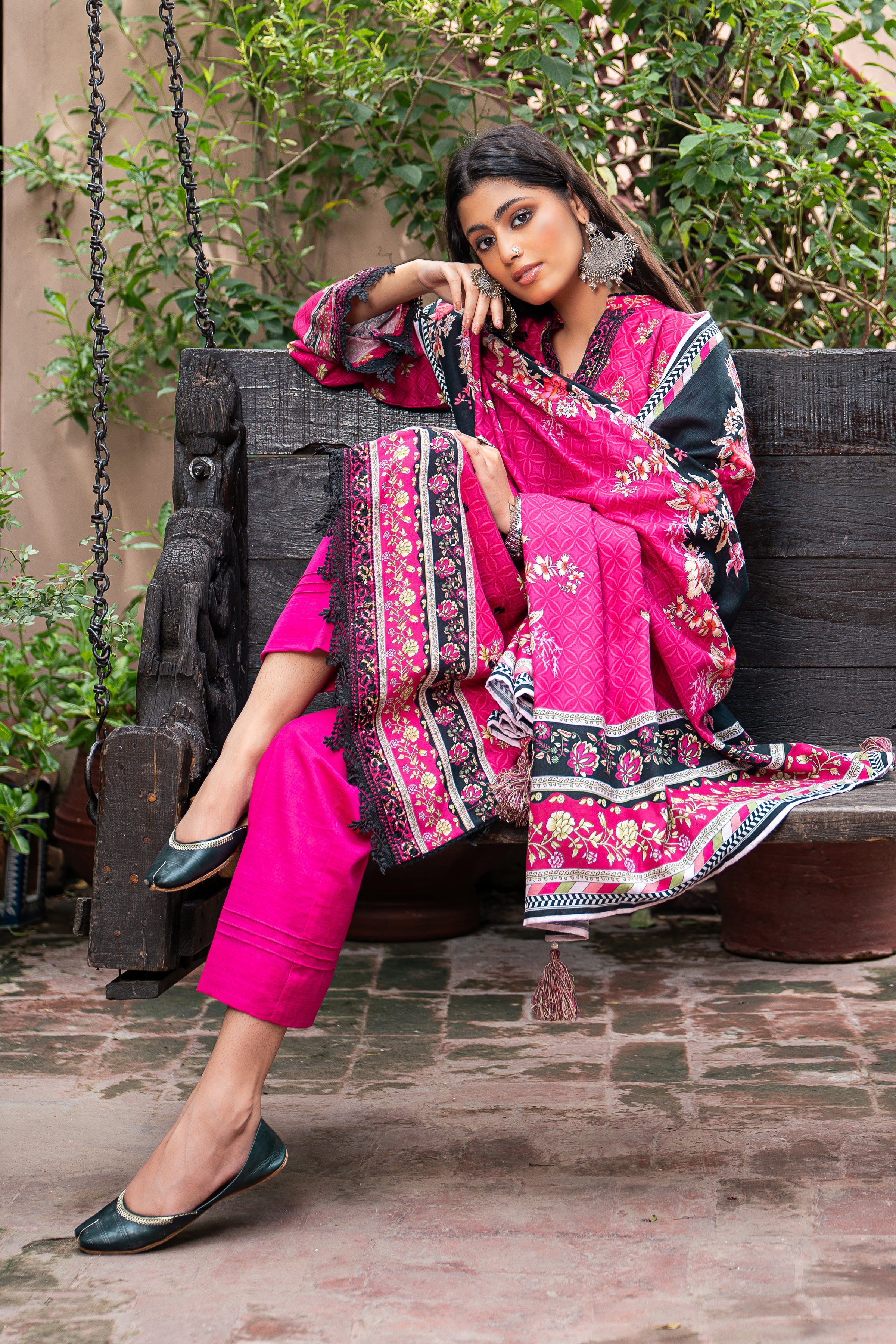 03 Piece Stitched Embroidered Khaddar