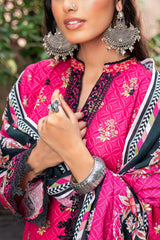 03 Piece Stitched Embroidered Khaddar