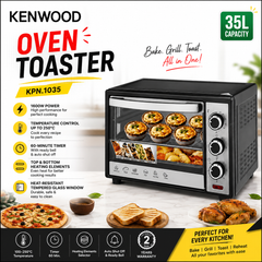 Kenwood KPN.1035 Oven Toaster 35L 1600W – Powerful Baking, Grilling & Toasting Oven