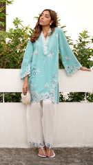 02 Piece Unstitched Embroidered Shirt with Trouser - View 3 - Lakhany