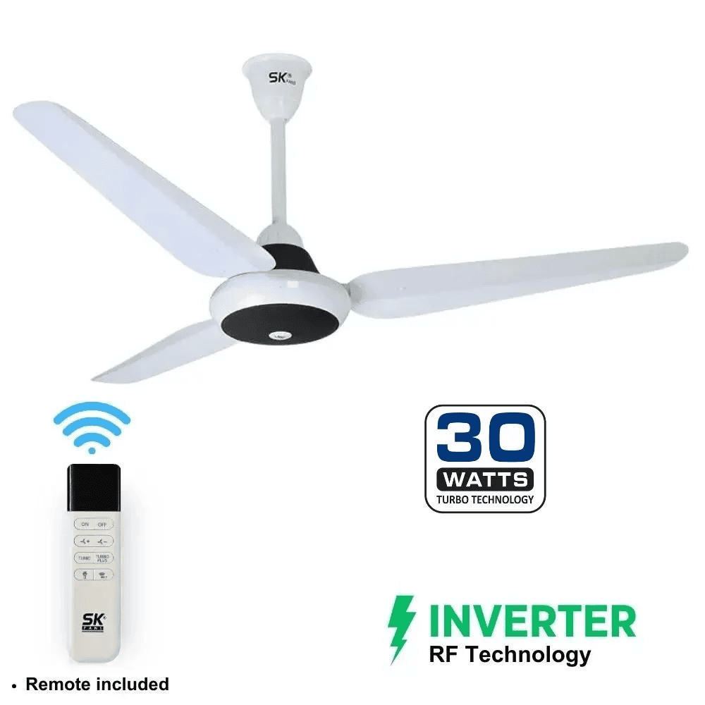 SK Inverter Ceiling Fan Super Deluxe Model Copper 56 Inch 30 Watts Brand Warranty