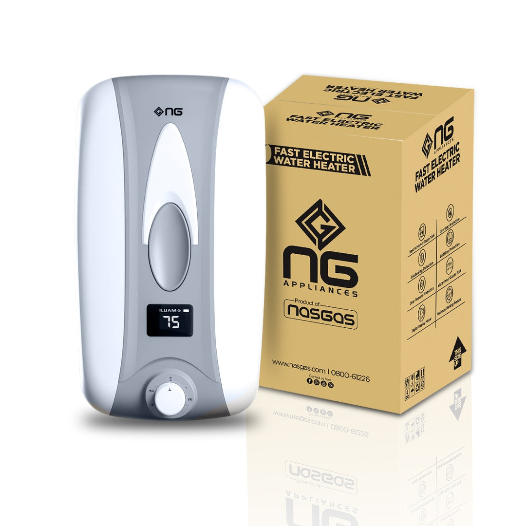 Nasgas Electric Geyser 25 Litter SEM-250 Semi Instant Electric Water Heater Brand Warranty