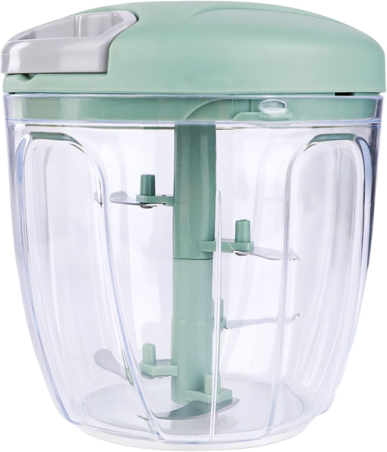 Manual Food Chopper, 900ml Pull String Vegetable Chopper 3 Blades with Egg Beater Food Hand Onion Chopper Manual, Pull and Chop Food Chopper Manual Blender for Vegetables, Fruits, Meat