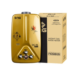 Nasgas DG-99 GOLD MODEL 9 Liter Instant Water Heater Natural Gas Geyser Auto cut-off protection device With Adapter