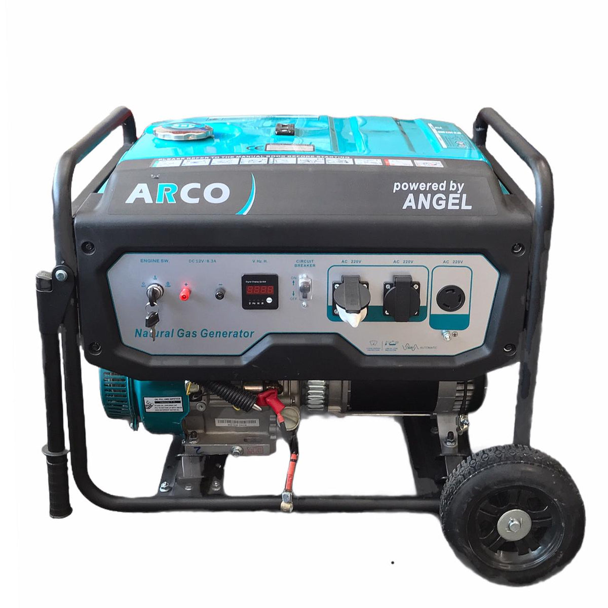 Angel Arco Generator AR8000 8.0 Kva Low Noice Alternator: 100% COPPER Volt Meter: DIGITAL   1 Year Brand Warranty