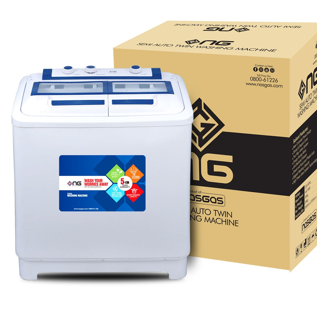 Nasgas Washing Machine  NWM-502 Plastic top 3d design beautiful handles 1 Year Brand Warranty