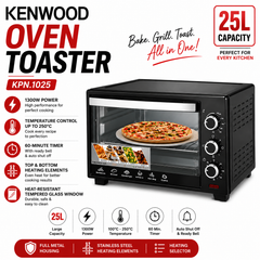 Kenwood KPN.1025 Oven Toaster 25L 1300W – Powerful Baking, Grilling & Toasting