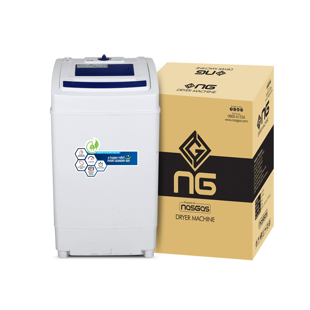 Nasgas Dryer NGD-203 Crystal Foldable Top Shock And Rust Proof Plastic Body Automatic Water Balancing Ring Brand Warranty