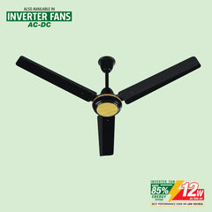 Super Asia Ceiling Fan Jazz Plus Modle Inverter AC DC  Fan 56 Inch 35 watts 99.9% Pure Copper Wire Brand Warranty