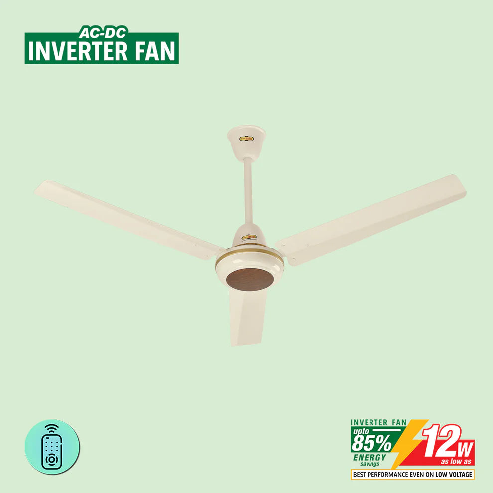 Super Asia Ceiling Fan Jazz Plus Modle Inverter AC DC  Fan 56 Inch 35 watts 99.9% Pure Copper Wire Brand Warranty