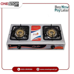 New Star 2 Burner Gas Stove A-713 Natural Gas Automatic Ignition Stainless Steel Gas Stove