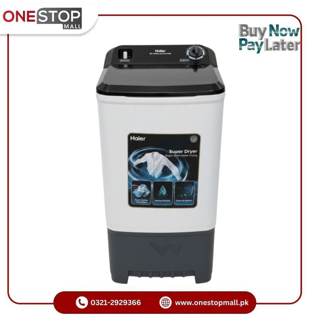 Haier Dryer HWS 80-60 Automatic Single Tub Spinner 8KG Brand Warranty