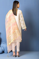 03 Piece Ready to wear  Embroidered Khaddi Messori
