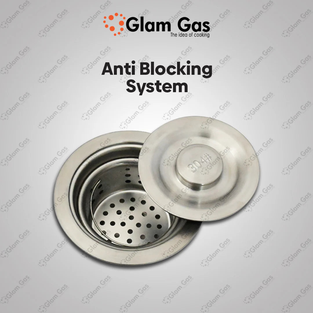Glam Gas Life Style 57 Texture BK Kitchen Sink Waste Pipe Kit Soap Dispenser Brand Warranty